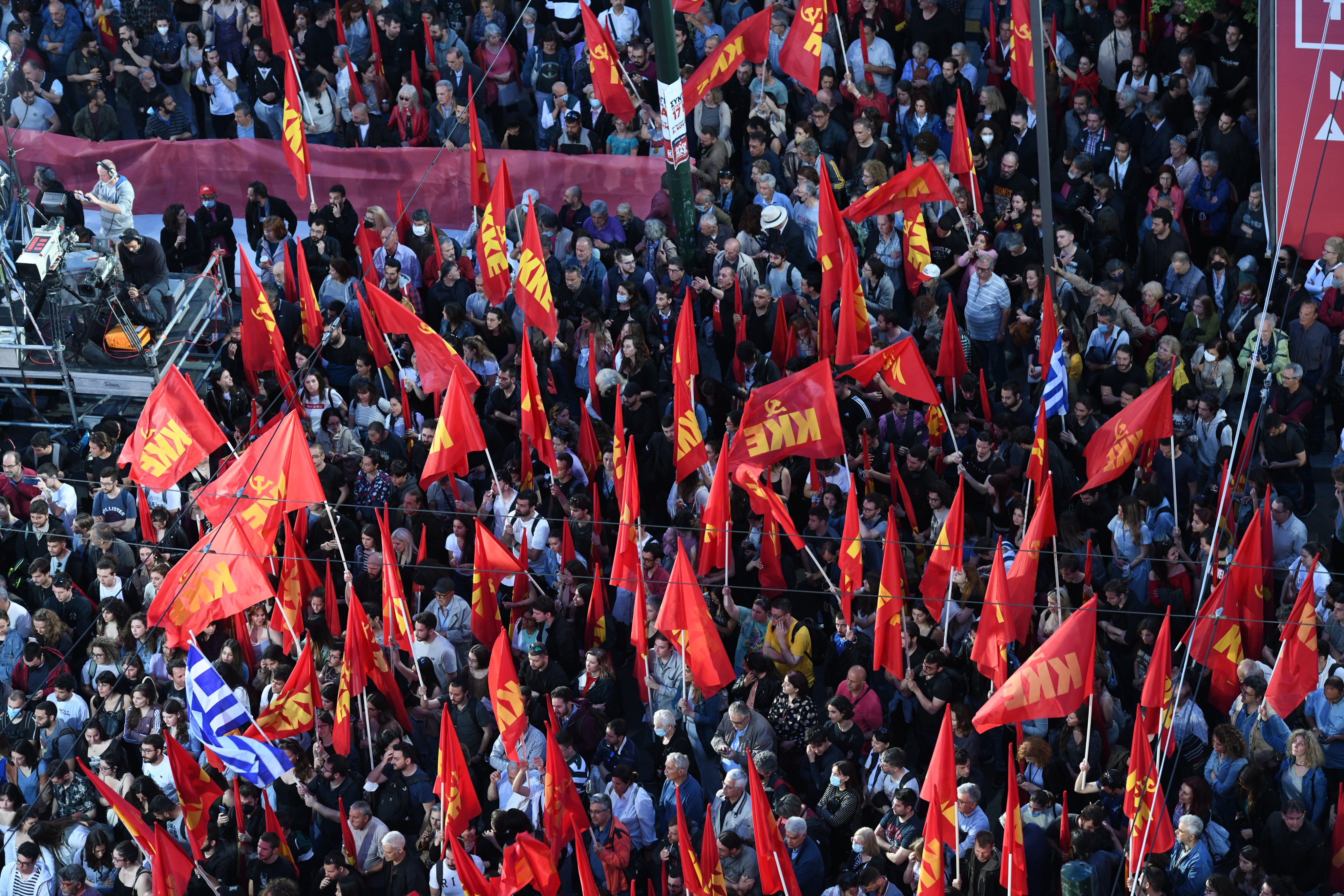 KKE Flags Image Γραφείο Τύπου της ΚΕ του ΚΚΕ Twitter