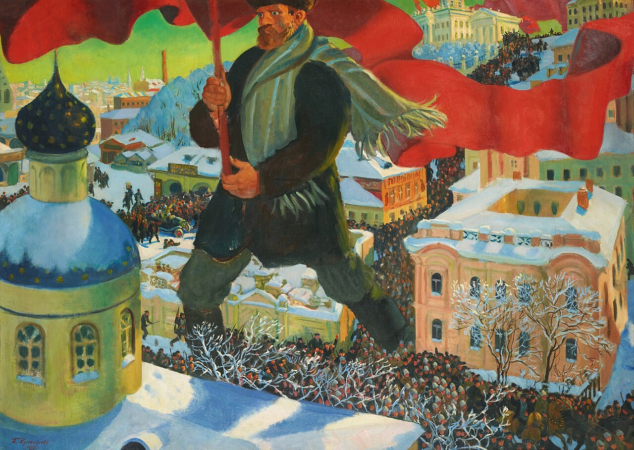Kustodiev The Bolshevik Image public domain